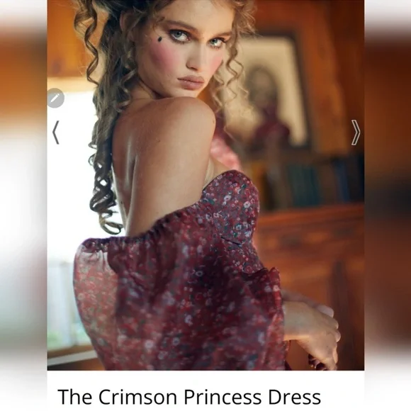 selkie crimson princess dress open lace back dress Selkie Crimson Princess Dress